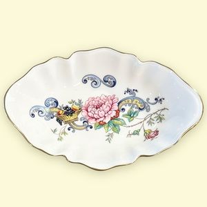 Vintage Crown Staffordshire Chelsea Manor Trinket Dish, Bone China, Porcelain